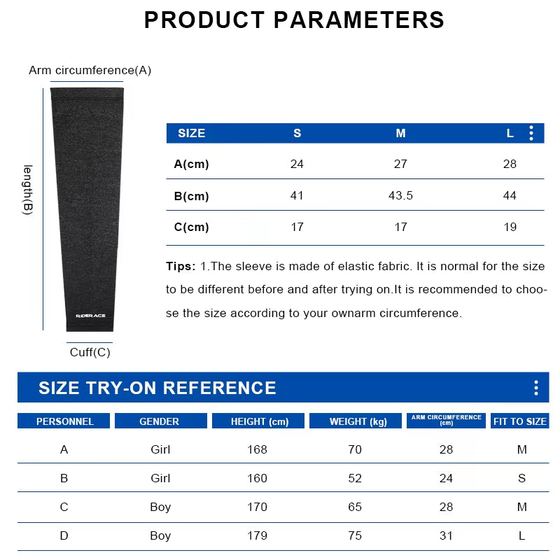 Arm Sleeve Ice Silk Quick Dry Breathable UV Protection Sports Wear Fitness Arm Sleeve Outdoor Arm Cool Sport Cycling Sleeves