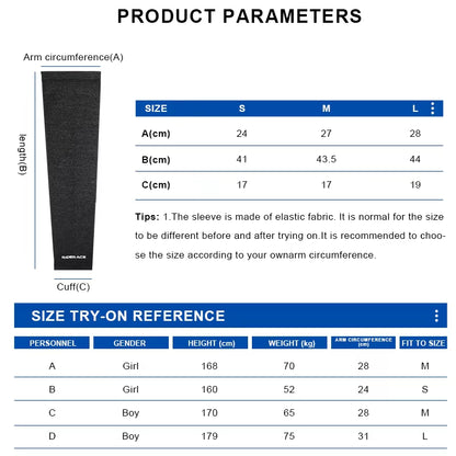 Arm Sleeve Ice Silk Quick Dry Breathable UV Protection Sports Wear Fitness Arm Sleeve Outdoor Arm Cool Sport Cycling Sleeves